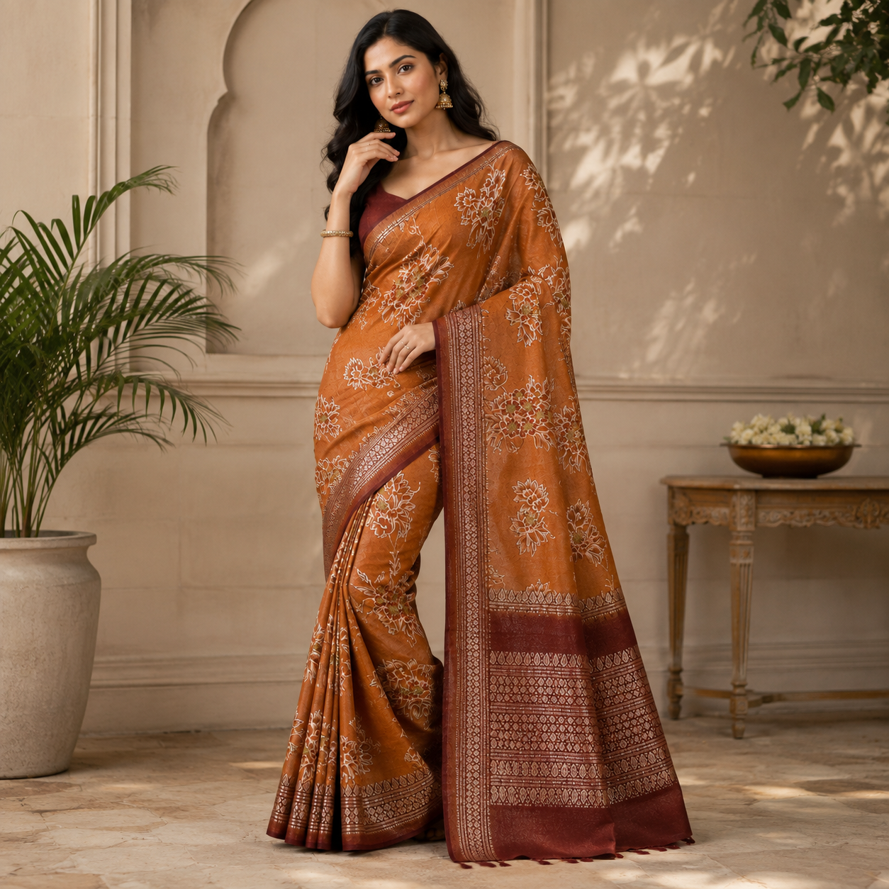 Dream Floral Print Printed Daily Wear Saree