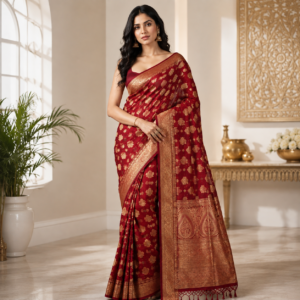 Women Daily Wear Silk Blend Saree