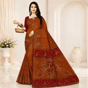 Utsav Bright Printed Designer Cotton Saree