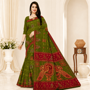 Utsav Bright Printed Designer Cotton Saree