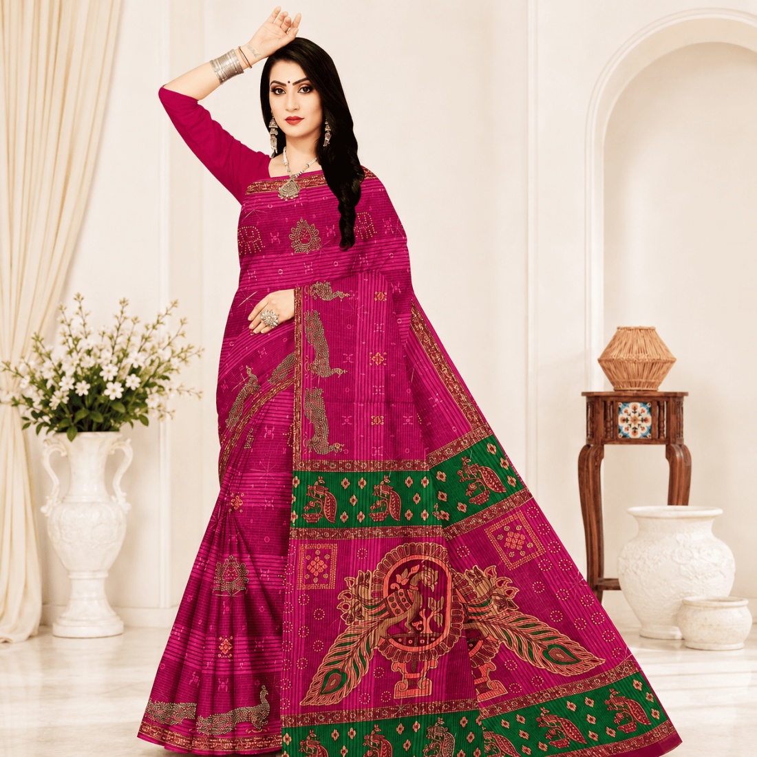 Utsav Bright Burgundy